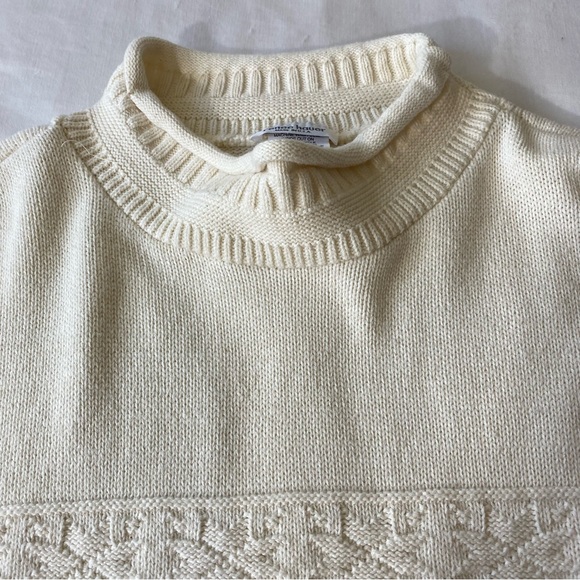 Vintage Renee Hauer Knit Sweater 100% cotton Made in USA Subtle Embossed Designs - Picture 9 of 11